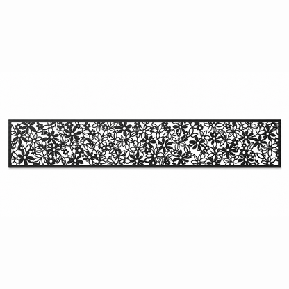 Dense Garden Lace decorative metal fence topper front pattern for WPC composite fencing, Design 103