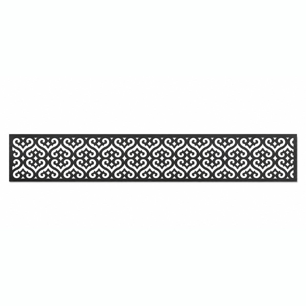 Basket Weave Diamond decorative metal fence topper front pattern for WPC composite fencing, Design 104