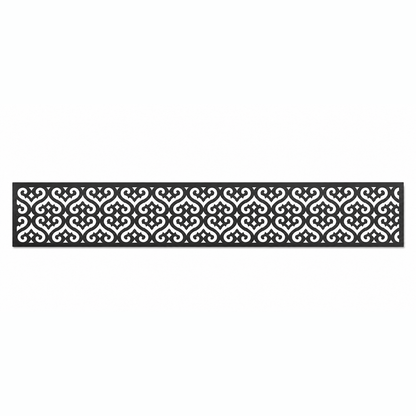 Basket Weave Diamond decorative metal fence topper front pattern for WPC composite fencing, Design 104