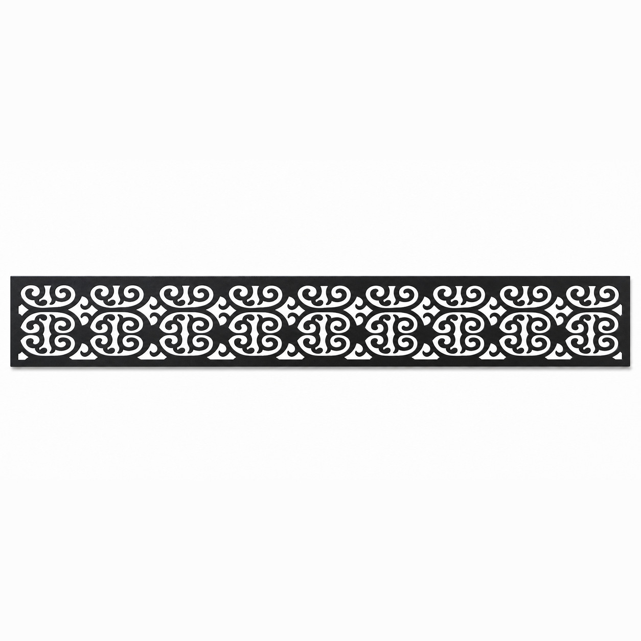 Repeating Fleur De Lis Rail decorative metal fence topper front pattern for WPC composite fencing, Design 105