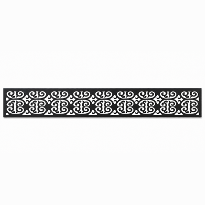 Repeating Fleur De Lis Rail decorative metal fence topper front pattern for WPC composite fencing, Design 105