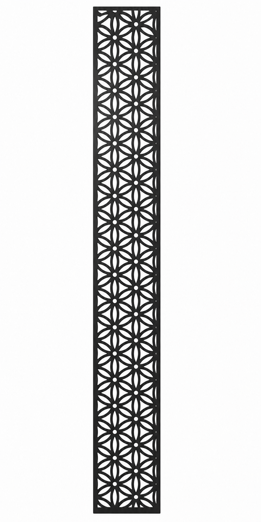 Design 106 Diamond Wire Grid Laser Cut Metal Privacy Screen Panel front main view