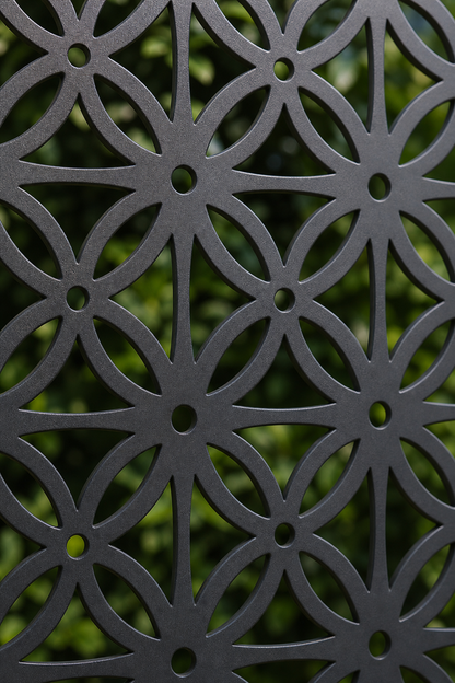 Design 106 Diamond Wire Grid Laser Cut Metal Privacy Screen Panel close-up detail view