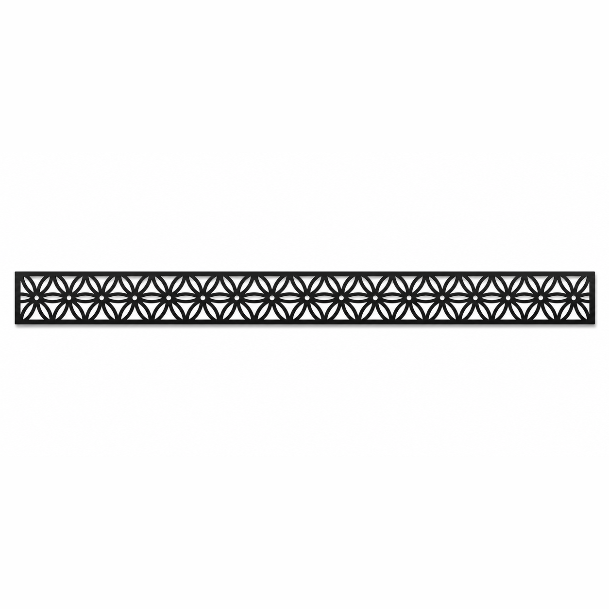 Oval Bead Chain decorative metal fence topper front pattern for WPC composite fencing, Design 106