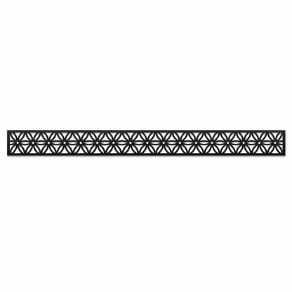 Oval Bead Chain decorative metal fence topper front pattern for WPC composite fencing, Design 106