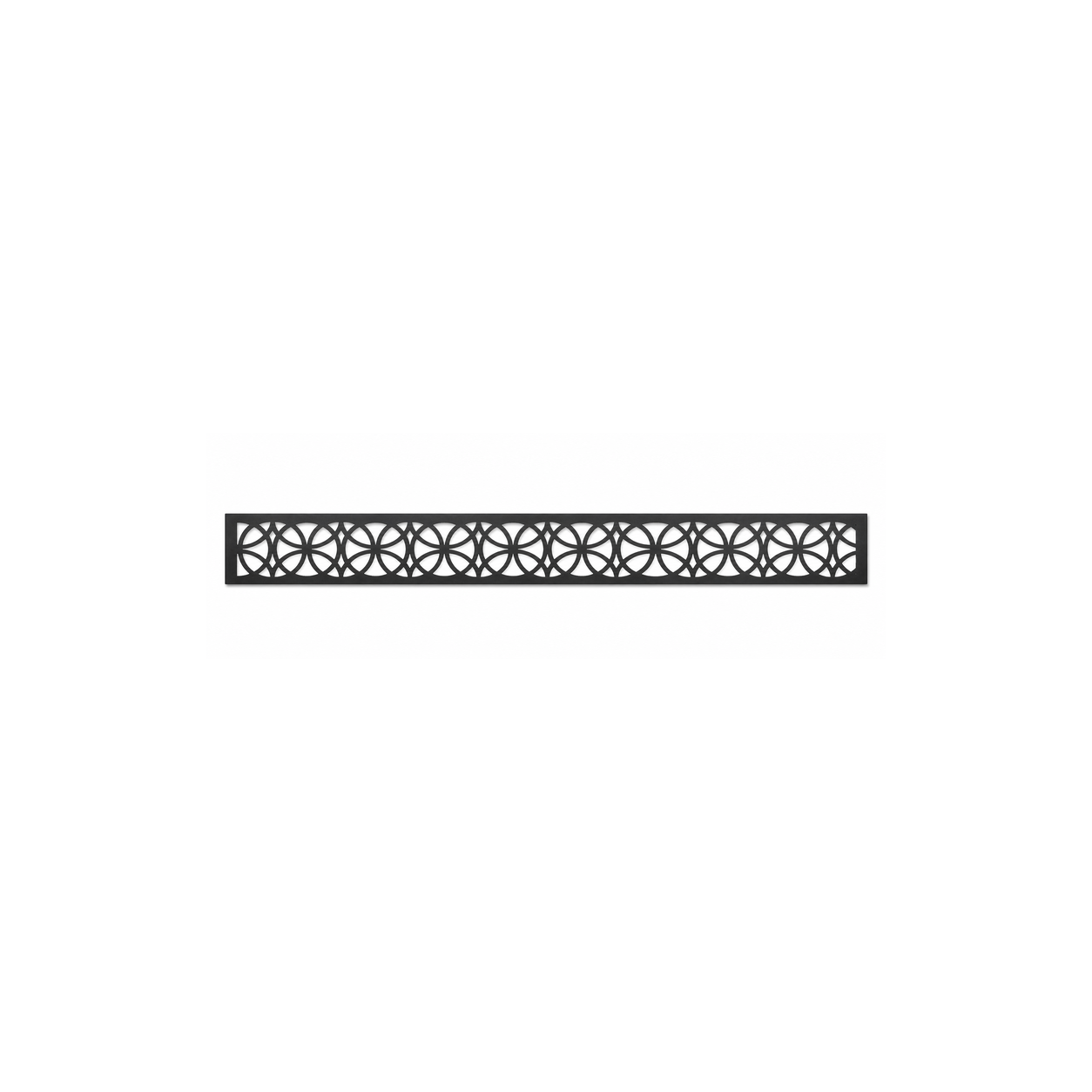 Petite Medallion Rail decorative metal fence topper front pattern for WPC composite fencing, Design 107