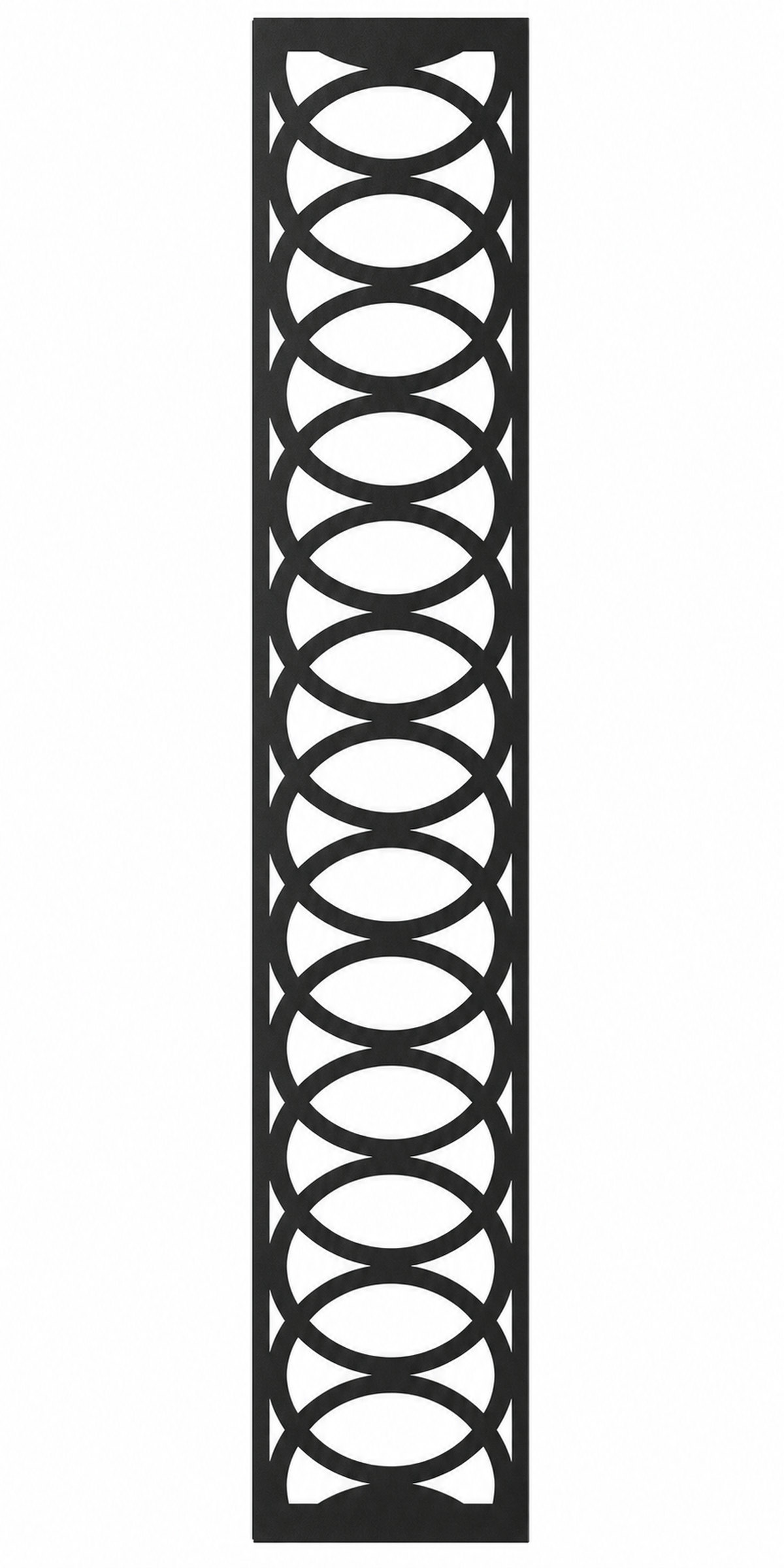 Design 109 Large Circle Chain Laser Cut Metal Privacy Screen Panel front main view