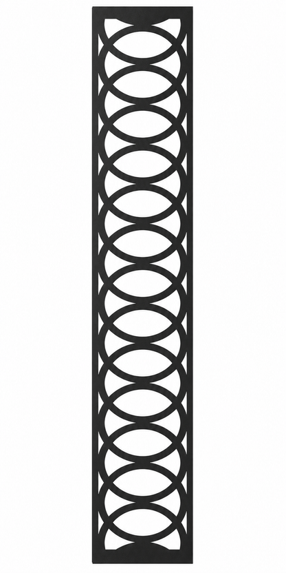 Design 109 Large Circle Chain Laser Cut Metal Privacy Screen Panel front main view
