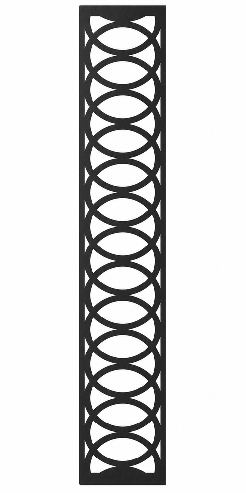 Design 109 Large Circle Chain Laser Cut Metal Privacy Screen Panel front main view