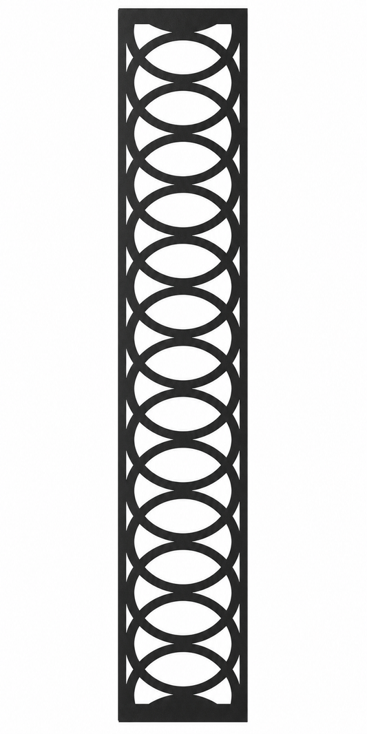 Design 109 Large Circle Chain Laser Cut Metal Privacy Screen Panel front main view