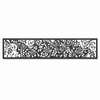 Butterfly Floral Lace decorative metal fence topper front pattern for WPC composite fencing, Design 110