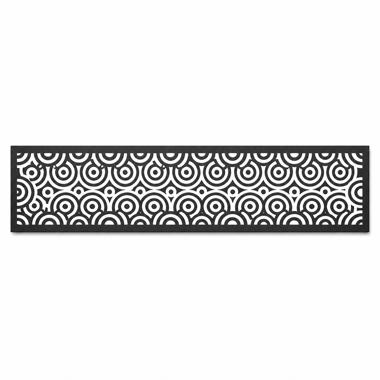 Spiral Coil Grid decorative metal fence topper front pattern for WPC composite fencing, Design 112