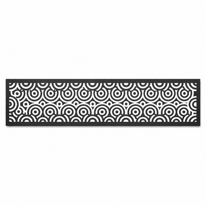 Spiral Coil Grid decorative metal fence topper front pattern for WPC composite fencing, Design 112