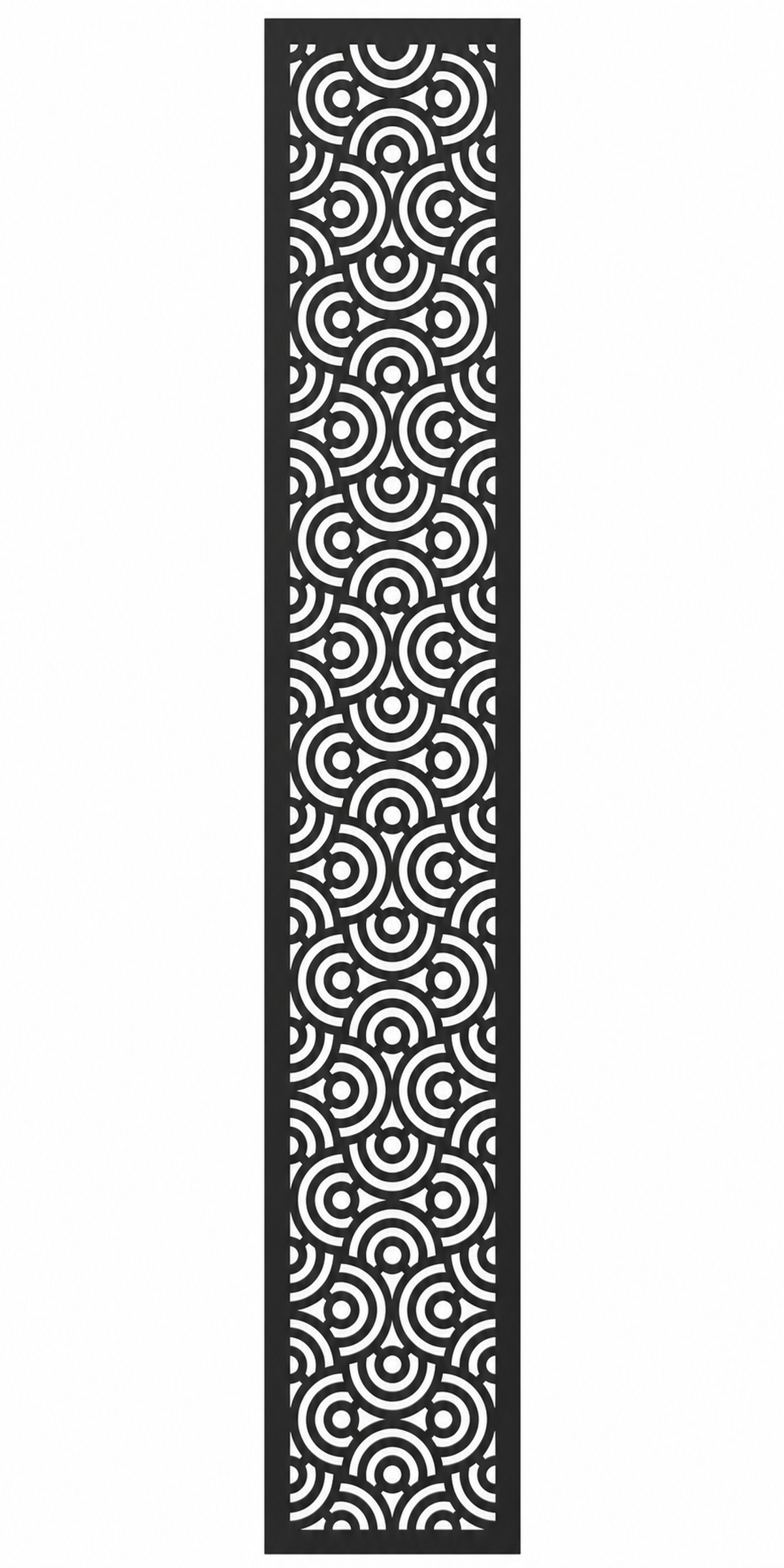 Design 112 Tiny Spiral Grid Laser Cut Metal Privacy Screen Panel front main view