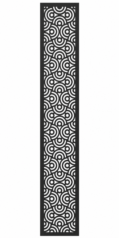 Design 112 Tiny Spiral Grid Laser Cut Metal Privacy Screen Panel front main view