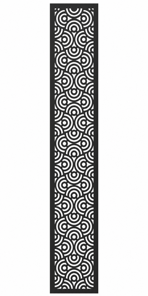 Design 112 Tiny Spiral Grid Laser Cut Metal Privacy Screen Panel front main view