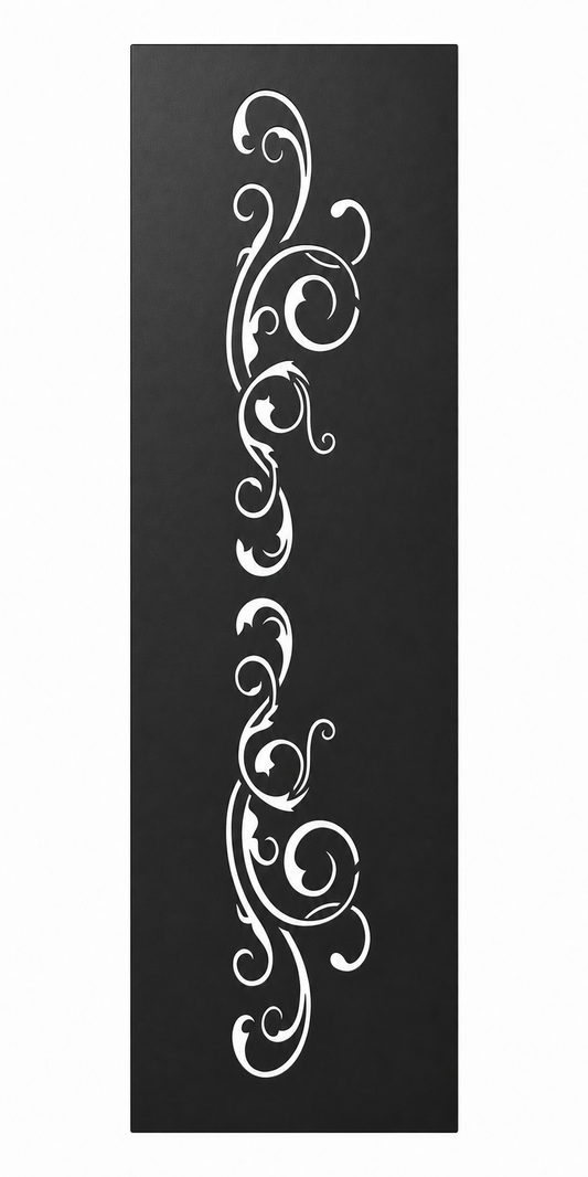 Design 113 Minimal Vine Laser Cut Metal Privacy Screen Panel front main view