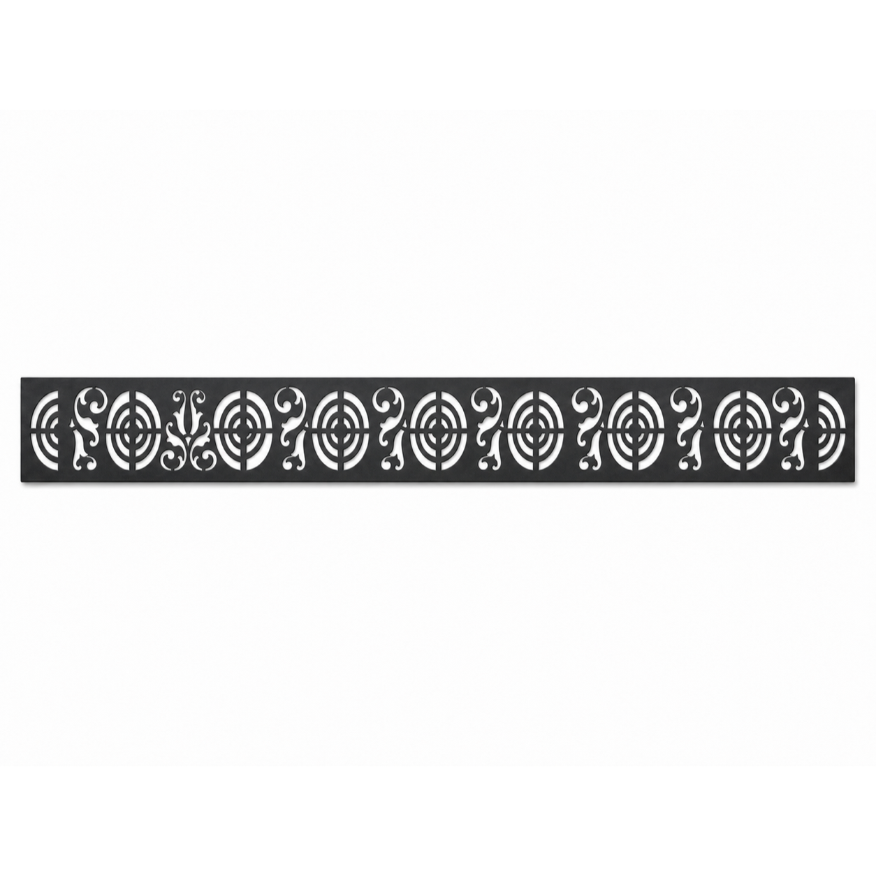 Mandala Circle Band decorative metal fence topper front pattern for WPC composite fencing, Design 121