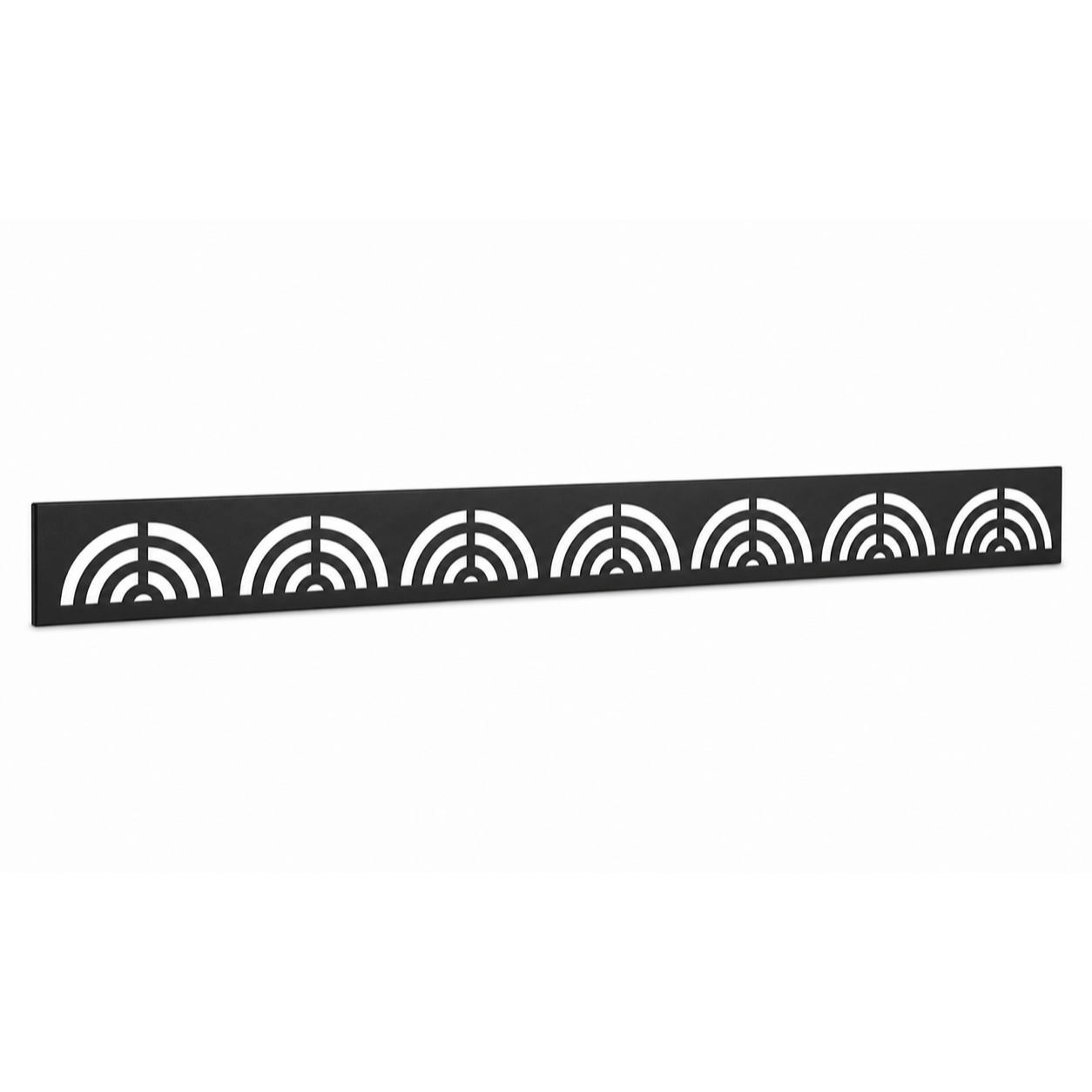 Mandala Circle Band laser cut metal fence topper insert perspective view, Design 121