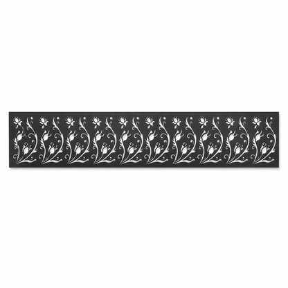 Gothic Leaf Column decorative metal fence topper front pattern for WPC composite fencing, Design 123