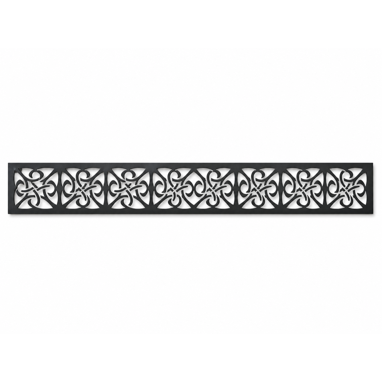 Crystal Diamond Mesh decorative metal fence topper front pattern for WPC composite fencing, Design 127