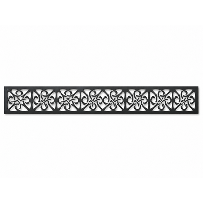 Crystal Diamond Mesh decorative metal fence topper front pattern for WPC composite fencing, Design 127