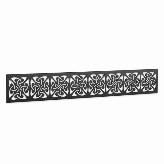 Crystal Diamond Mesh laser cut metal fence topper insert perspective view, Design 127