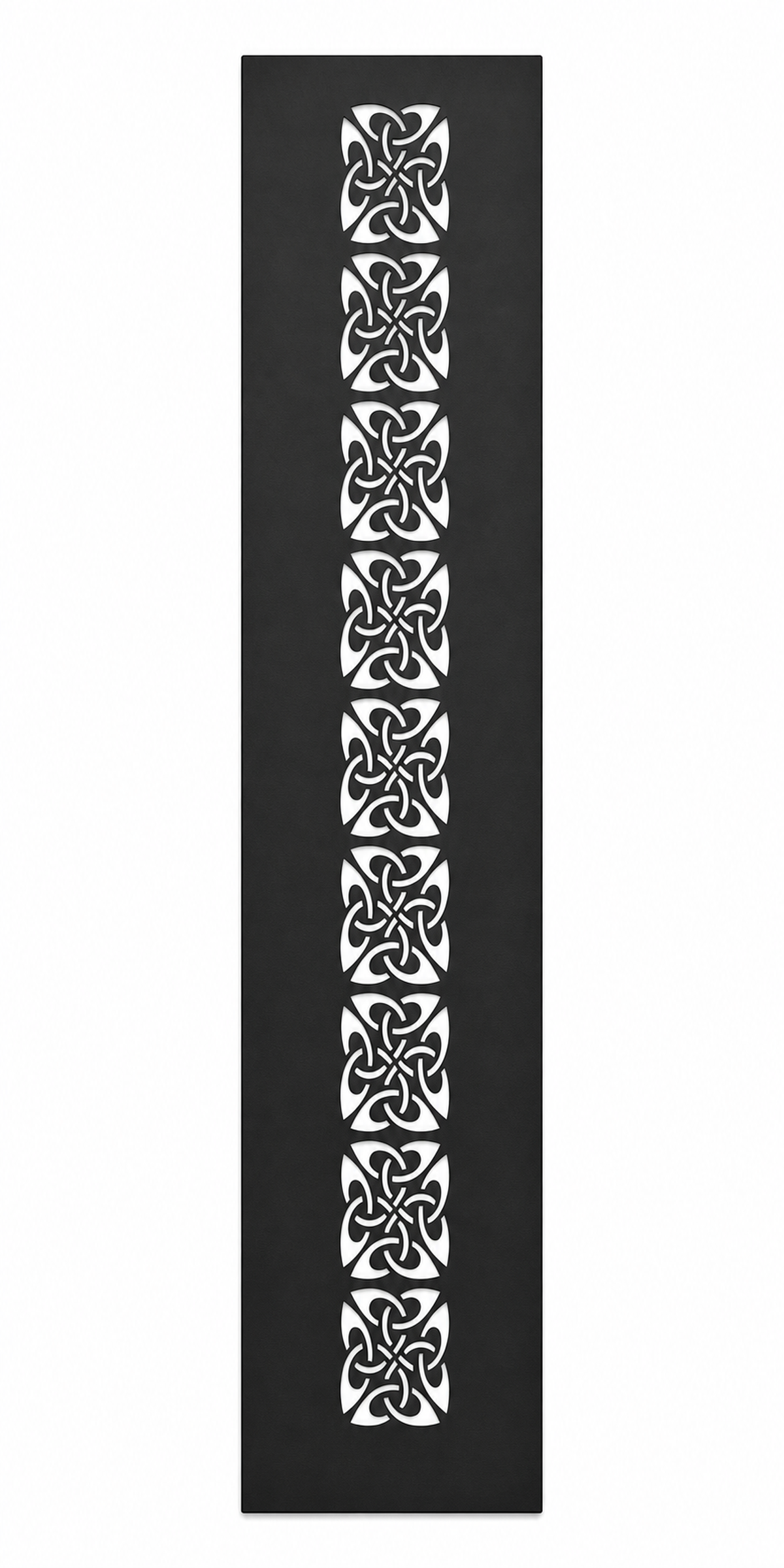 Design 127 Floral Tile Stack Laser Cut Metal Privacy Screen Panel front main view