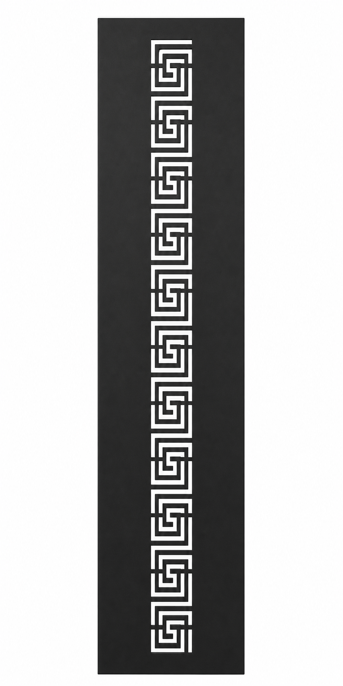 Design 128 Greek Key Runner Laser Cut Metal Privacy Screen Panel front main view