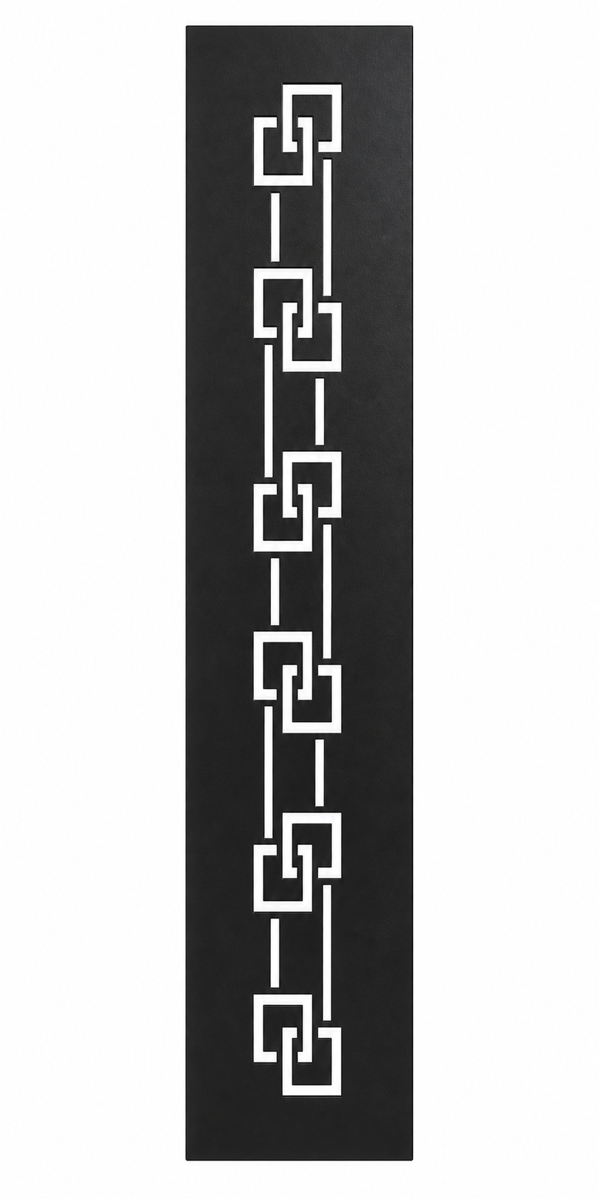 Design 129 Linked Squares Laser Cut Metal Privacy Screen Panel front main view