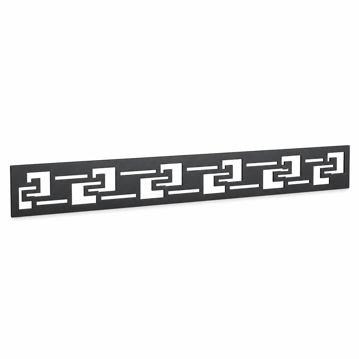 Step Key Border laser cut metal fence topper insert perspective view, Design 129