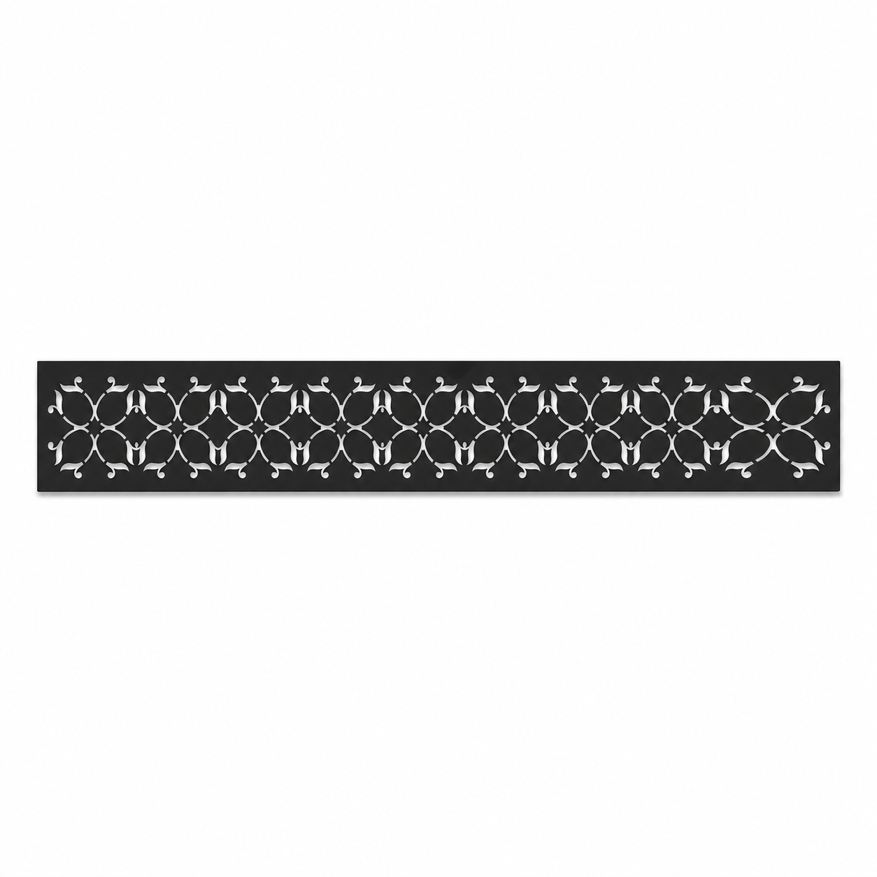 Diamond Star Mesh decorative metal fence topper front pattern for WPC composite fencing, Design 130