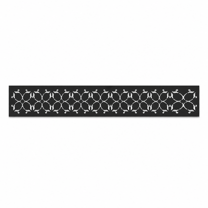 Diamond Star Mesh decorative metal fence topper front pattern for WPC composite fencing, Design 130