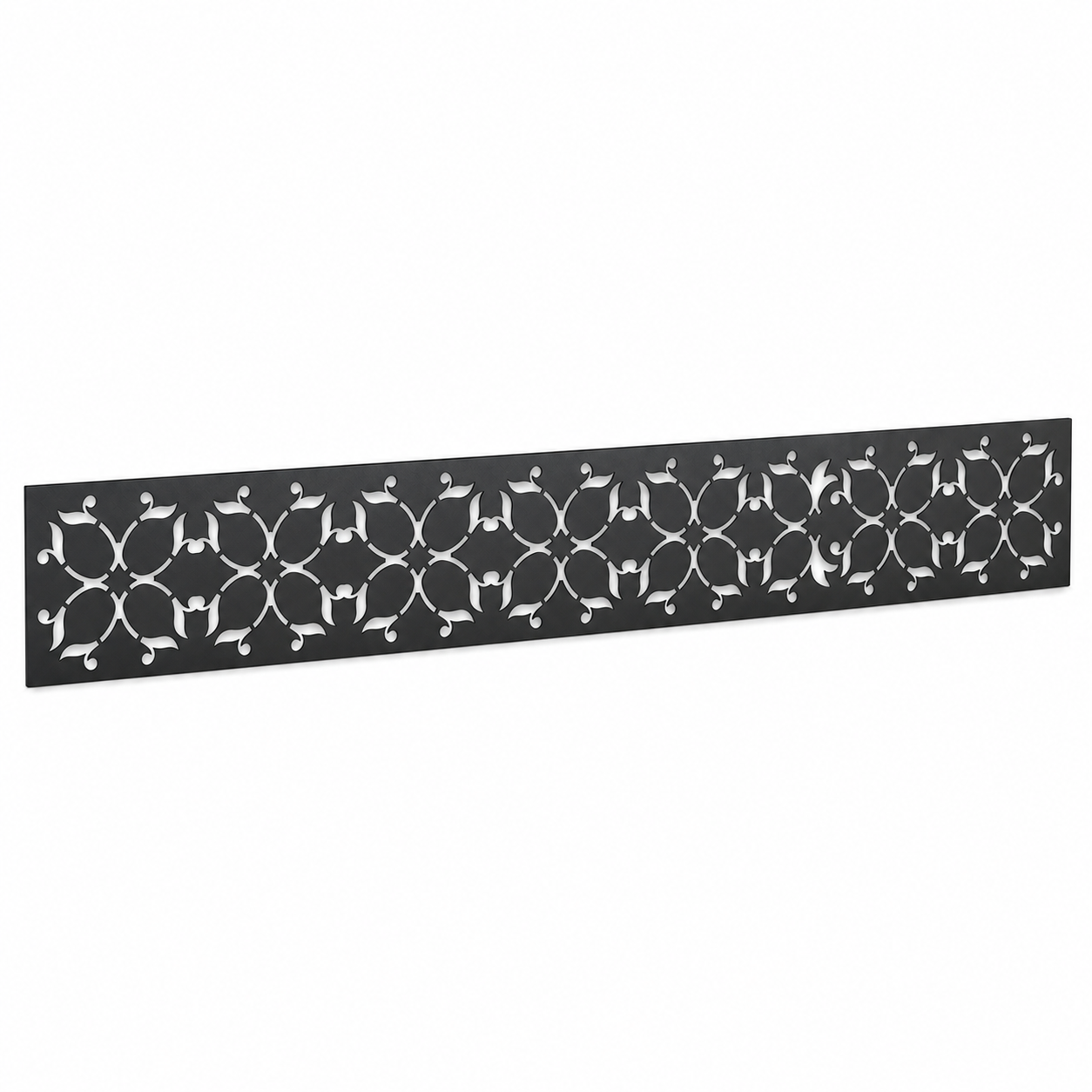 Diamond Star Mesh laser cut metal fence topper insert perspective view, Design 130