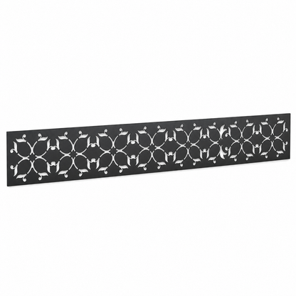 Diamond Star Mesh laser cut metal fence topper insert perspective view, Design 130