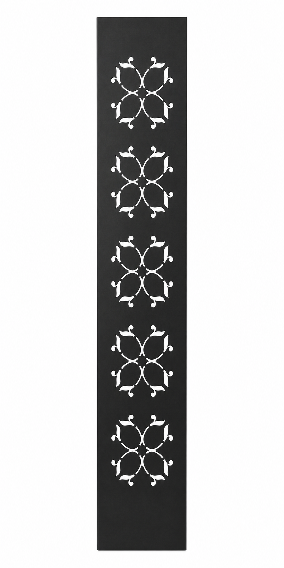 Design 130 Sunburst Wheels Laser Cut Metal Privacy Screen Panel front main view