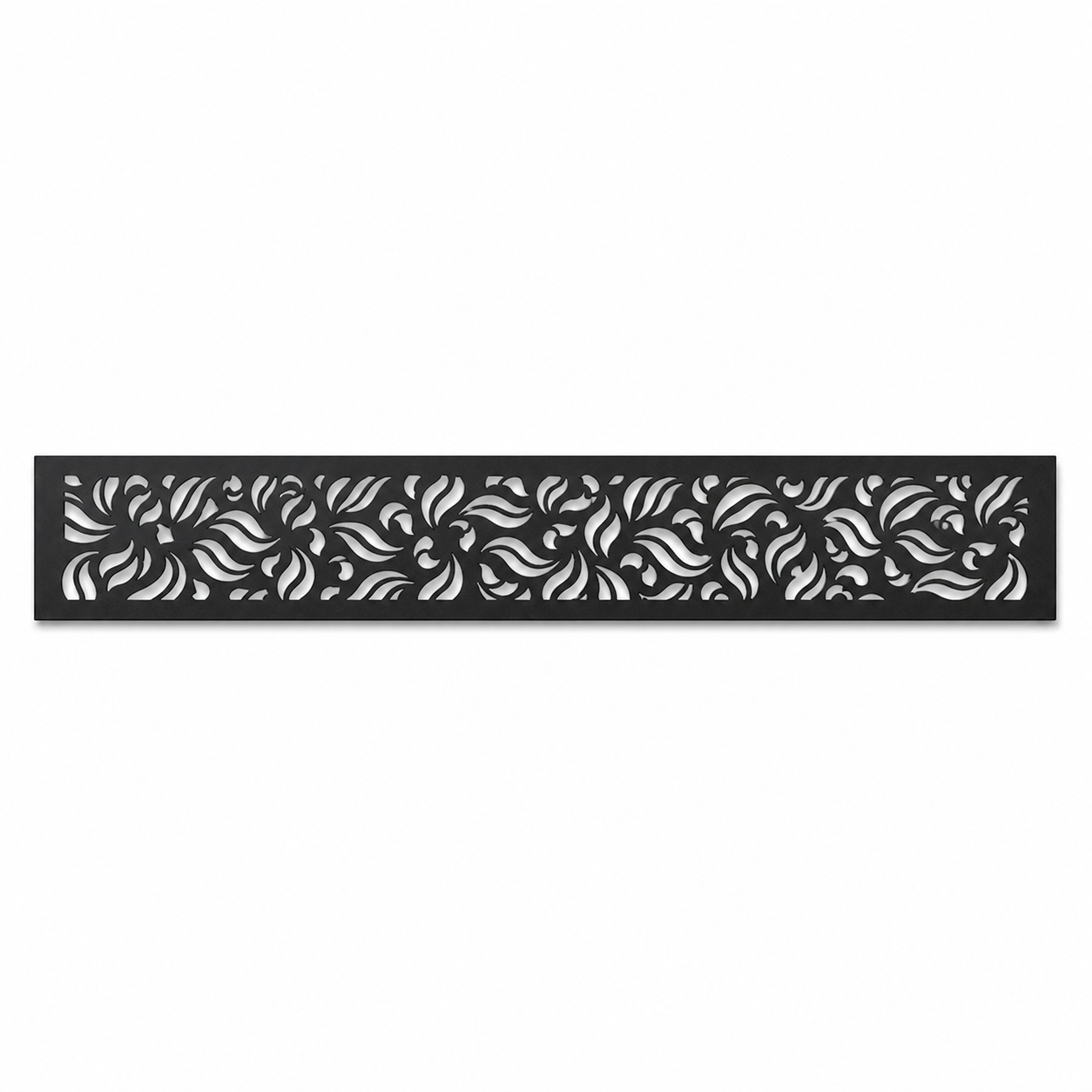 Botanical Vine Mesh decorative metal fence topper front pattern for WPC composite fencing, Design 135