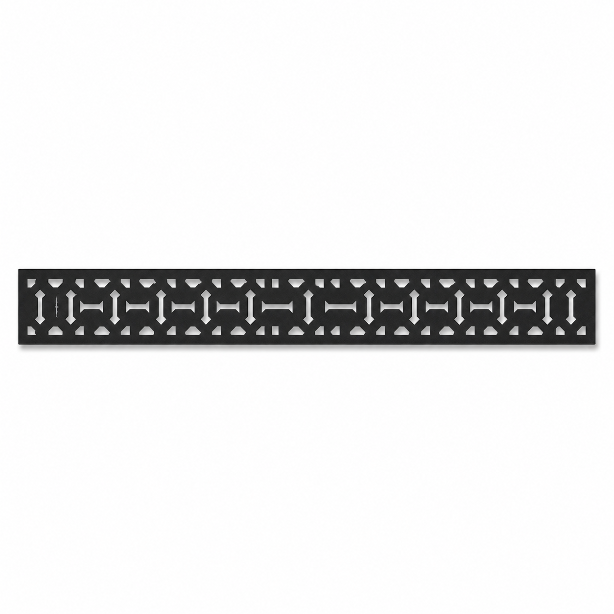Circuit Maze Border decorative metal fence topper front pattern for WPC composite fencing, Design 136