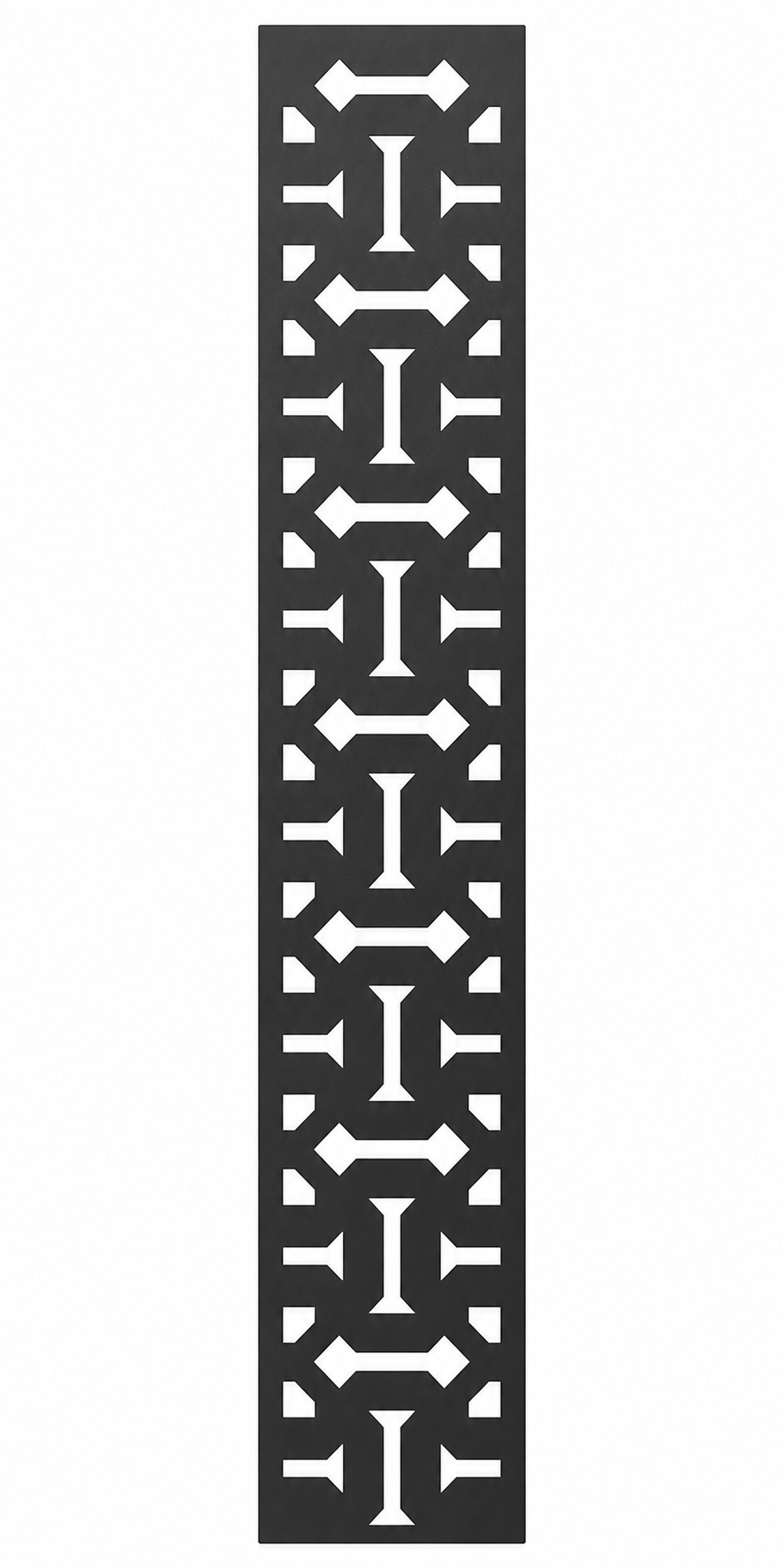 Design 136 Industrial Link Chain Laser Cut Metal Privacy Screen Panel front main view