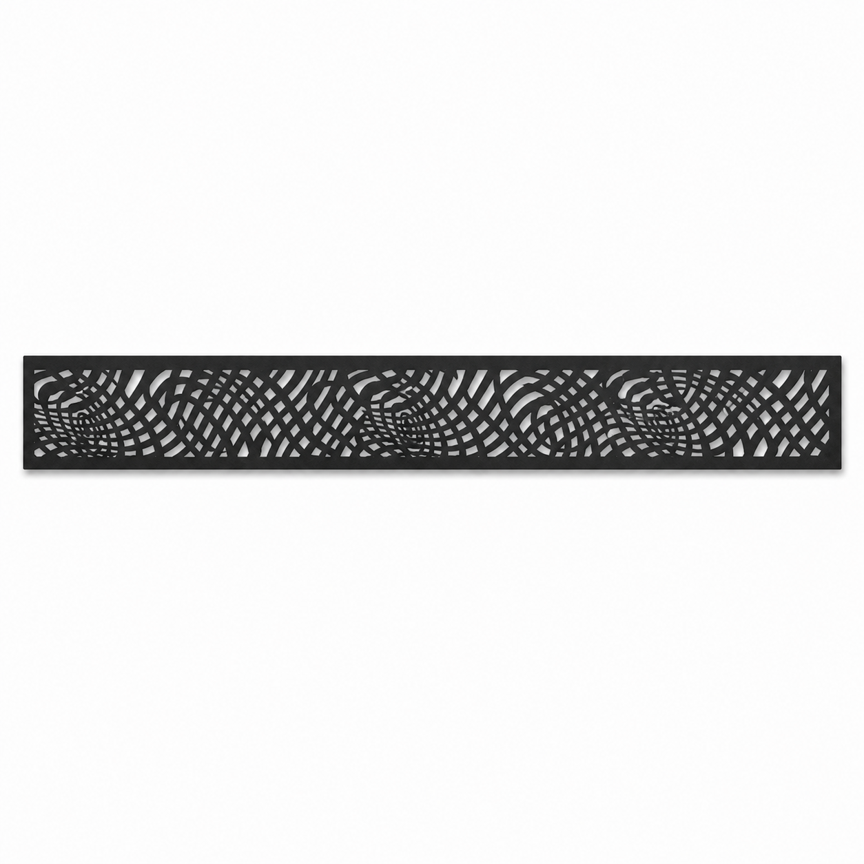 Herringbone Wave Lace decorative metal fence topper front pattern for WPC composite fencing, Design 137