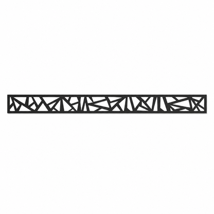 Open Branch Lattice decorative metal fence topper front pattern for WPC composite fencing, Design 138