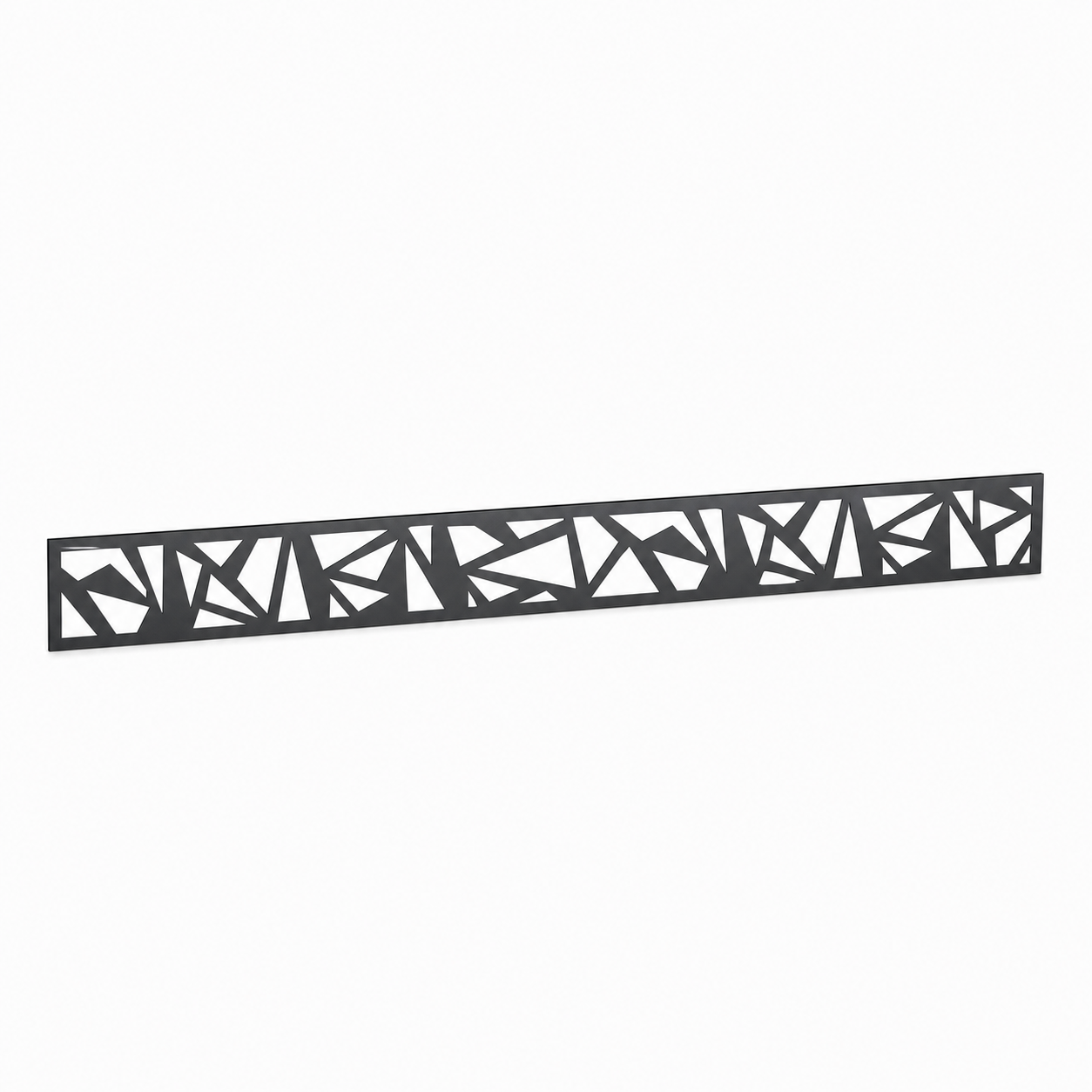 Open Branch Lattice laser cut metal fence topper insert perspective view, Design 138