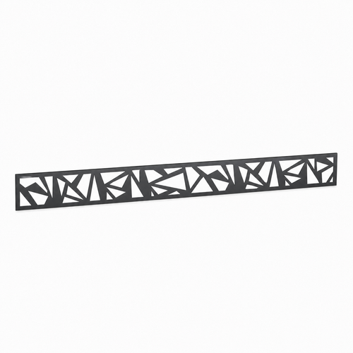 Open Branch Lattice laser cut metal fence topper insert perspective view, Design 138