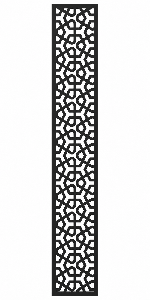 Design 139 Moroccan Lattice Laser Cut Metal Privacy Screen Panel front main view