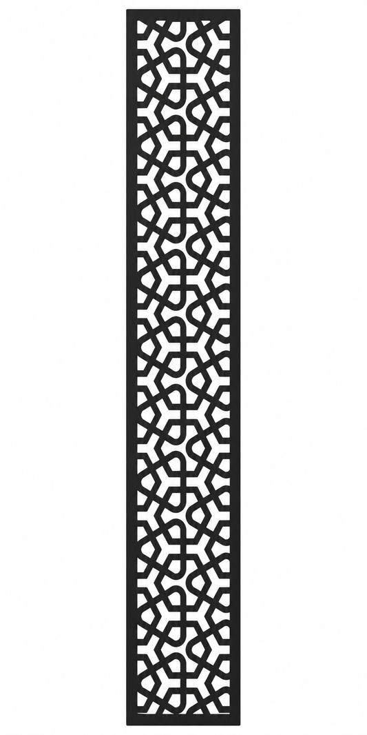 Design 139 Moroccan Lattice Laser Cut Metal Privacy Screen Panel front main view