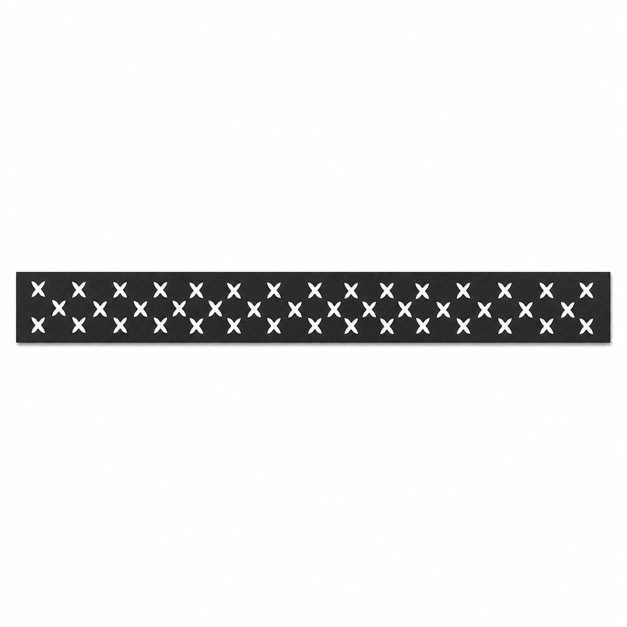 Star Pin Dot Rail decorative metal fence topper front pattern for WPC composite fencing, Design 140