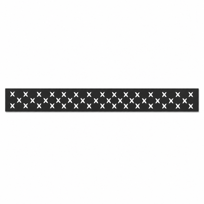 Star Pin Dot Rail decorative metal fence topper front pattern for WPC composite fencing, Design 140