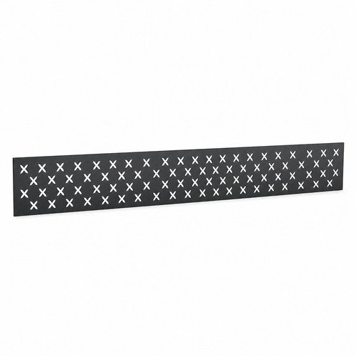 Star Pin Dot Rail laser cut metal fence topper insert perspective view, Design 140