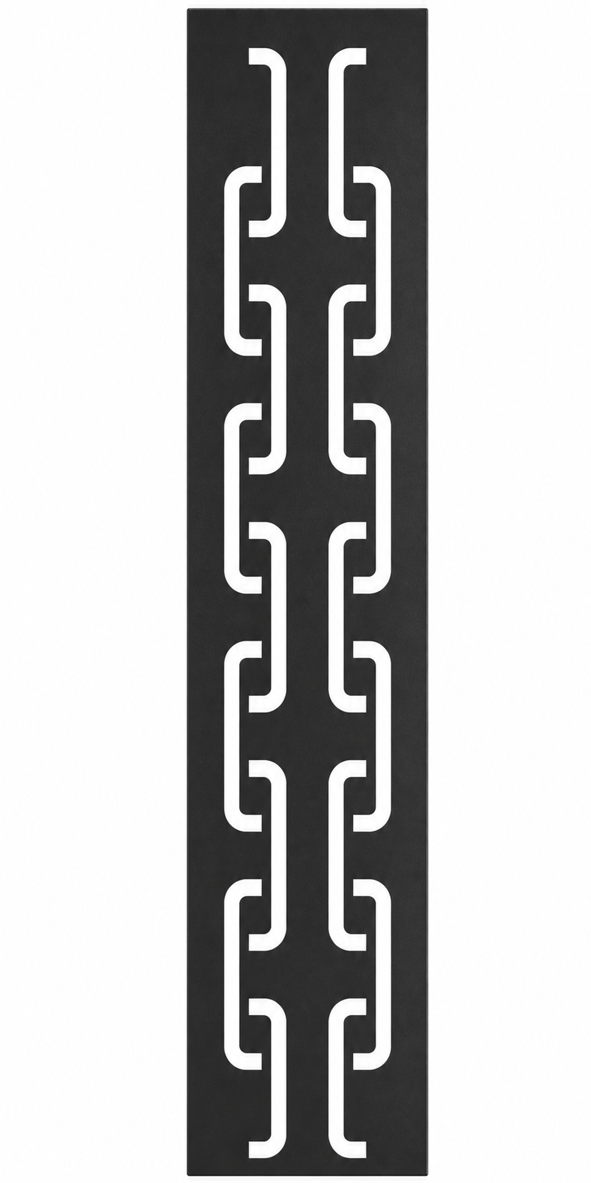 Design 141 Rounded Link Chain Laser Cut Metal Privacy Screen Panel front main view