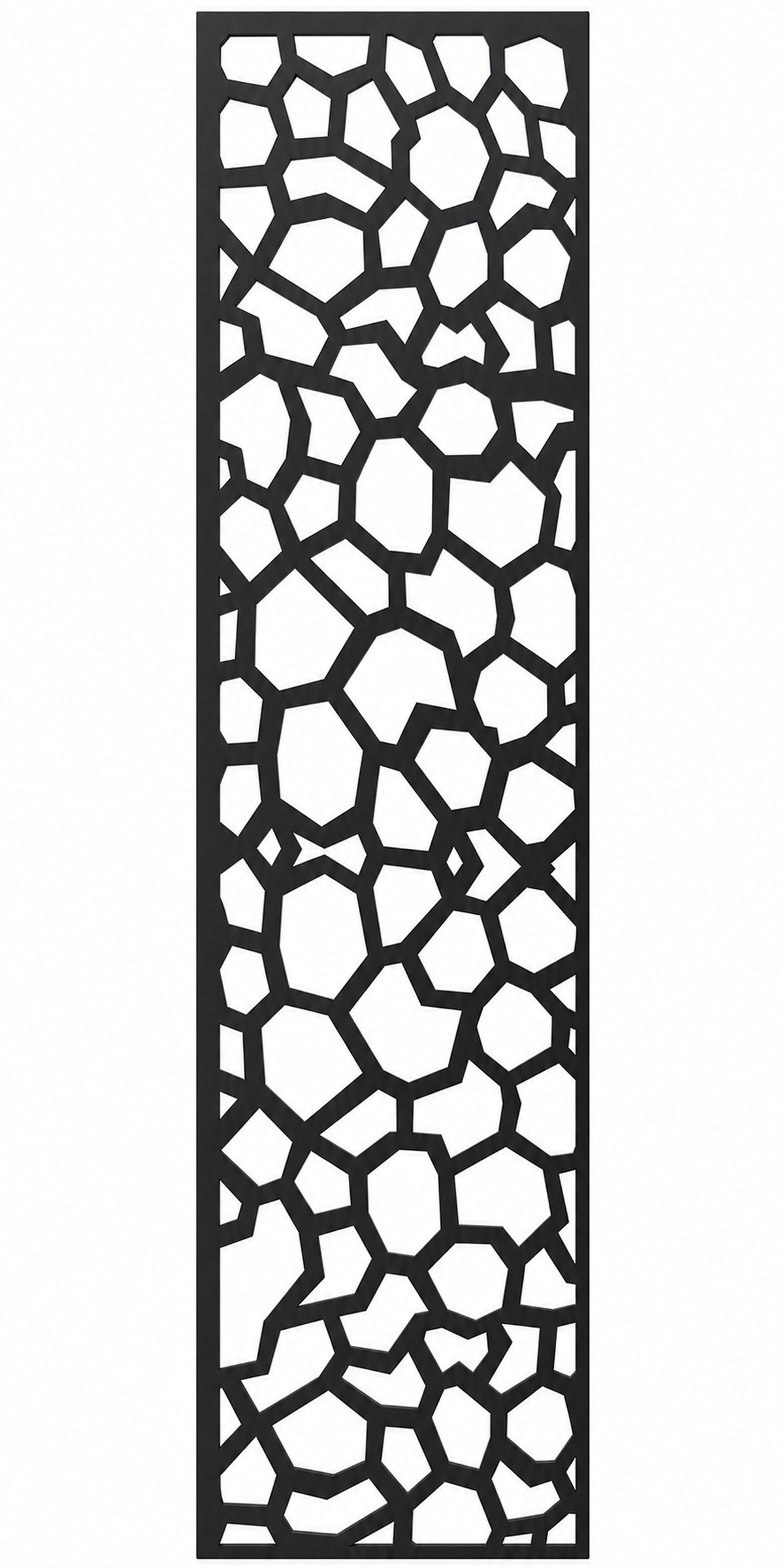 Design 142 Stone Mosaic Laser Cut Metal Privacy Screen Panel front main view